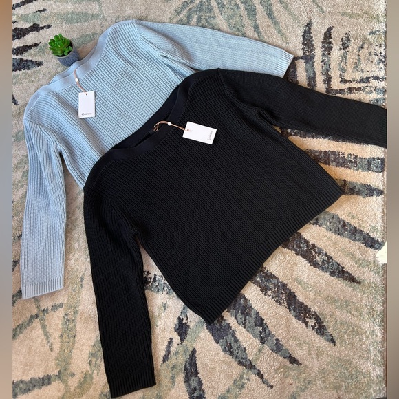 NWT SET/2 QUINCE 100% Organic Cotton Fisherman Boatneck Sweater SMALL NWT RARE! - Picture 6 of 11